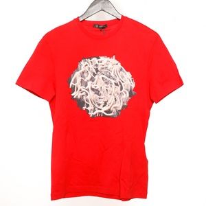 Versace NWT Red Grafitti Medusa & Donatella V Tee